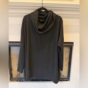 SMARTWOOL Dark Charcoal Cowl Neck Sweater/Tunic NWOT XL